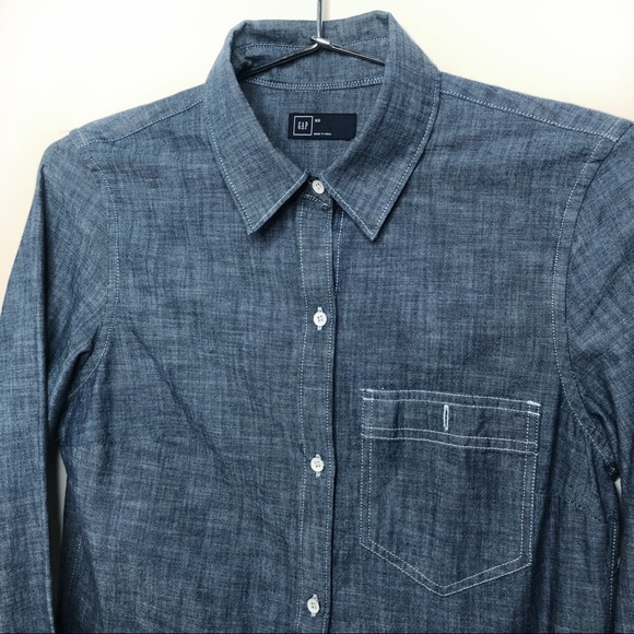 Gap womans blue bottom down size xs. - Picture 4 of 7